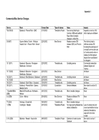 Commercial Bus Service Changes