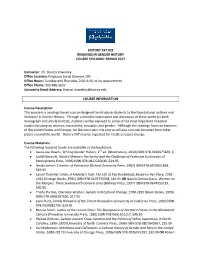 History 597.02E Readings in Gender History Course Syllabus: Spring 2017
