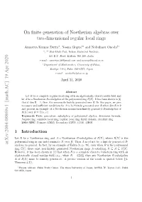 On Finite Generation of Noetherian Algebras Over Two-Dimensional