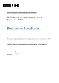 Programme Specification