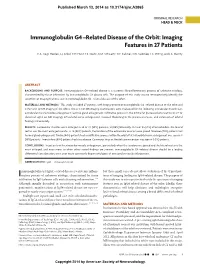 Related Disease of the Orbit: Imaging Features in 27 Patients
