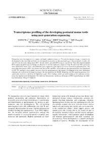 SCIENCE CHINA Transcriptome Profiling of The
