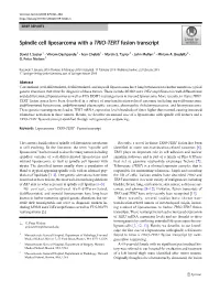 Spindle Cell Liposarcoma with a TRIO-TERT Fusion Transcript