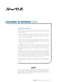 2007 Document De Re Fe Rence