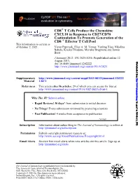 Effector T Cell Pool + CD8 Costimulation to Promote