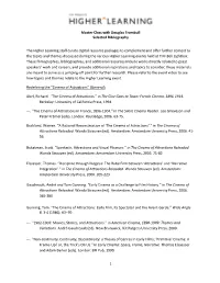 Master Class with Douglas Trumbull Selected Bibliography 1 the Higher
