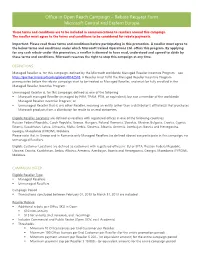 Office in Open Reach Campaign – Rebate Request Form Microsoft Central and Eastern Europe