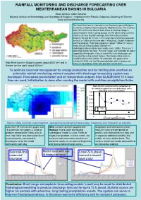 Rainfall Monitoring and Discharge Forecasting
