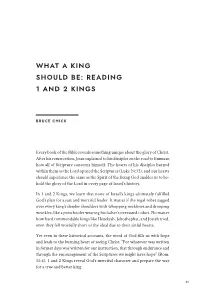 What a King Should Be: Reading 1 and 2 Kings