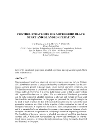 31. "Control Strategies for Microgrids Black Start and Islanded Operation"