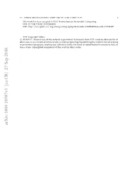 Arxiv:1809.10387V1 [Cs.CR] 27 Sep 2018 IEEE TRANSACTIONS on SUSTAINABLE COMPUTING, VOL