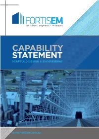 Capability Statement Scaffold Design & Engineering
