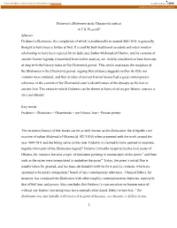 Firdawsi's Shahnama in Its Ghaznavid Context A.C.S. Peacock1 Abstract