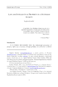 Law and Intellectual Property in a Stateless Society