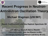 Antineutron Oscillation Theory