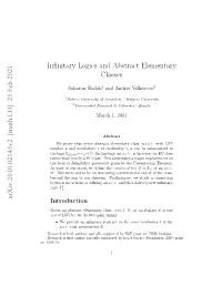 Arxiv:2010.02145V2 [Math.LO] 25 Feb 2021 Infinitary Logics and Abstract