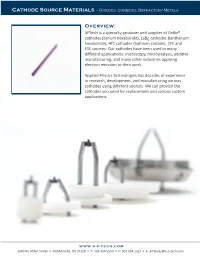 Cathode Source Materials 8.28.19-Sm