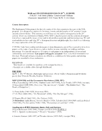 COL 20Th Sample Syllabus 1