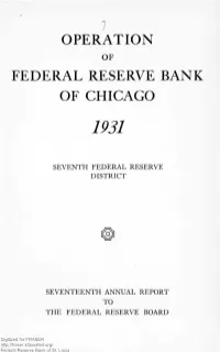 Federal Reserve Bank of Chicago Annual Report
