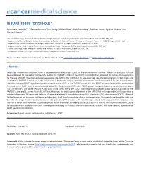 Is IORT Ready for Roll-Out?