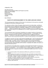 Submission: Inquiry Into the Implications for the Long-Term