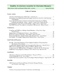 Databits: an Electronic Newsletter for Information Managers