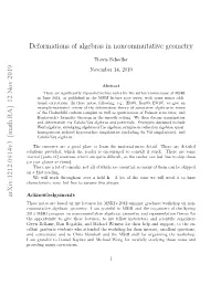 Deformations of Algebras in Noncommutative Geometry
