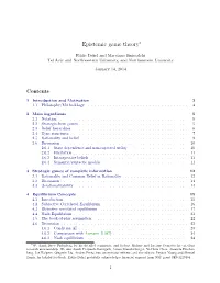 Epistemic Game Theory∗