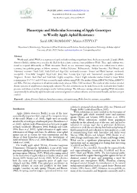 Phenotypic and Molecular Screening of Apple Genotypes to Woolly Apple Aphid Resistance Saeid ABU�ROMMAN 1*, Mazen ATEYYAT 2
