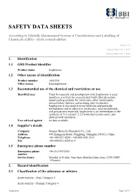 Safety Data Sheets