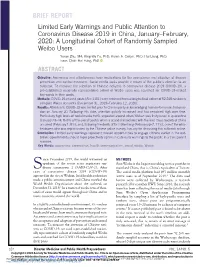 A Longitudinal Cohort of Randomly Sampled Weibo Users Yuner Zhu, MA; King-Wa Fu, Phd; Karen A
