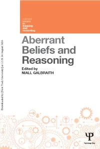 Aberrant Beliefs and Reasoning