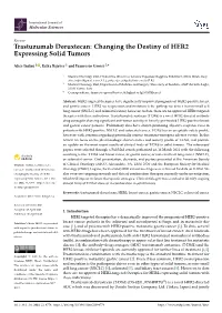 Changing the Destiny of HER2 Expressing Solid Tumors