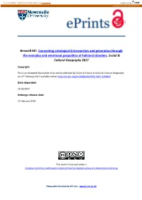 Connecting Ontological (In)Securities and Generation Through the Everyday and Emotional Geopolitics of Falkland Islanders