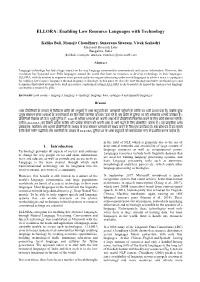 ELLORA: Enabling Low Resource Languages with Technology