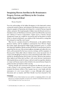 Imagining Marcus Aurelius in the Renaissance: Forgery, Fiction, and History in the Creation of the Imperial Ideal