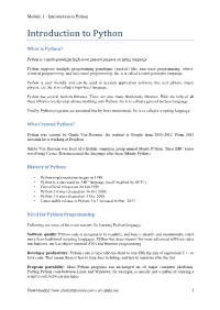 Introduction to Python.Pdf