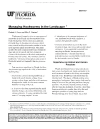 Managing Hookworms in the Landscape 1