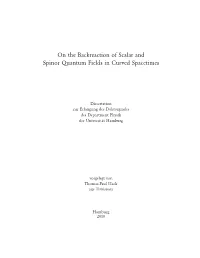 On the Backreaction of Scalar and Spinor Quantum Fields in Curved Spacetimes