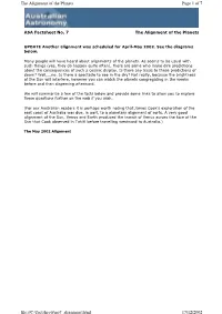 Page 1 of 7 the Alignment of the Planets 17/12/2002 File://C