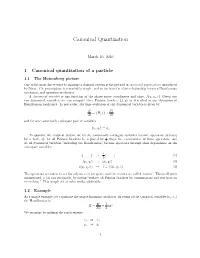 Canonical Quantization