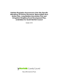 Habitat Regulations Assessment: Breckland Council Submission Core Strategy and Development Control Policies