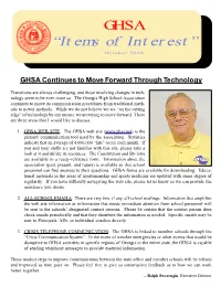 “Items of Interest”