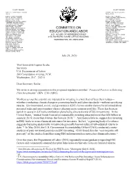Members of the US House of Representatives Committee On