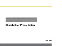 Shareholder Presentation