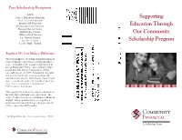 Supporting Education Through Our Community Scholarship Program