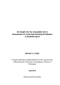 An Insight Into the Acceptable Use & Assessment of Lower-Limb Running