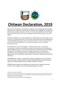 Chitwan Declaration, 2019