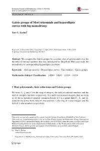 Galois Groups of Mori Trinomials and Hyperelliptic Curves with Big Monodromy