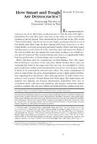How Smart and Tough Are Democracies? Reassessing